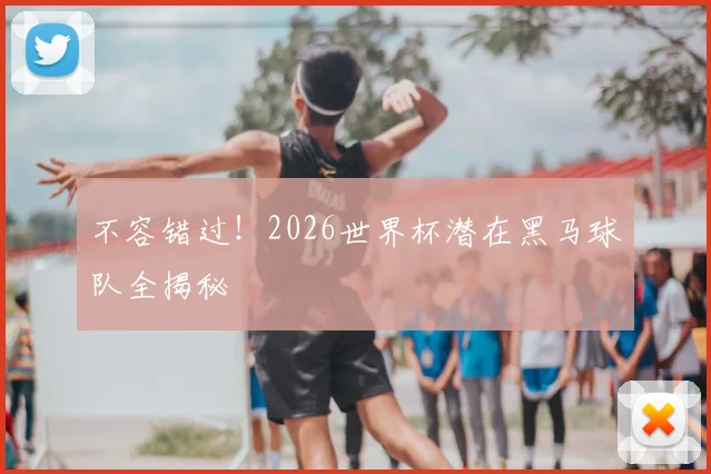 不容错过!2026世界杯潜在黑马球队全揭秘